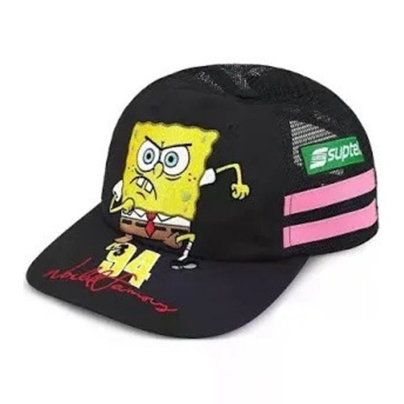 Supreme Other - Supreme x Spongebob x Jeff Hamilton SS25 Mesh Back 6-Panel Hat Black Adjustable